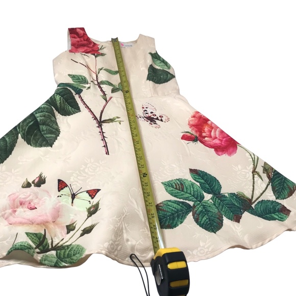 L’Atiste Boutique Dress Floral Fit & Flare • Textured Jacquard • Sleeveless - Picture 10 of 16